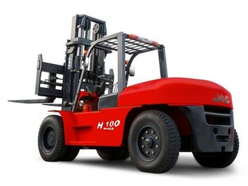 Κίνα JAC Forklift diesel 10 τόνου, αντιστάθμιση Forklifts μεγάλης περιεκτικότητας, βαρύ Forklift εξοπλισμού, κόκκινου ή πορτοκαλιού χρώμα προμηθευτής