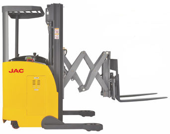 Ηλεκτρικό καθισμένο Forklift φορτηγών προσιτότητας χωρητικότητα φορτίων 1,5 τόνου με το διπλό ψαλίδι προμηθευτής
