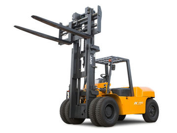 JAC Forklift diesel 10 τόνου, αντιστάθμιση Forklifts μεγάλης περιεκτικότητας, βαρύ Forklift εξοπλισμού, κόκκινου ή πορτοκαλιού χρώμα προμηθευτής
