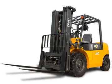 JAC Forklift diesel 10 τόνου, αντιστάθμιση Forklifts μεγάλης περιεκτικότητας, βαρύ Forklift εξοπλισμού, κόκκινου ή πορτοκαλιού χρώμα προμηθευτής