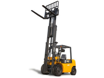 JAC Forklift diesel 10 τόνου, αντιστάθμιση Forklifts μεγάλης περιεκτικότητας, βαρύ Forklift εξοπλισμού, κόκκινου ή πορτοκαλιού χρώμα προμηθευτής